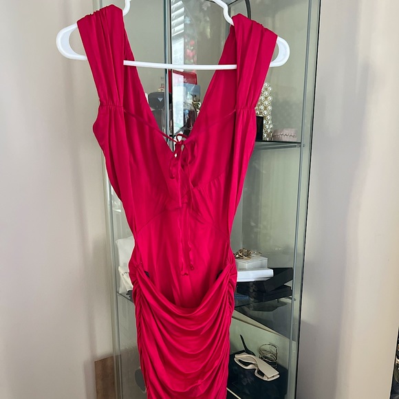 PINK Backless Midi dress - Picture 1 of 3